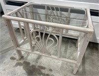 Glass inlay side table