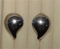 Sterling Teardrop Earrings w/ Maker's Mark
