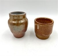 Two Hand Thrown Ceramic Pots
