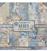 New Stamperia Pack 10 Sheets Double face-Blues,
