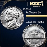 1979-d Jefferson Nickel 5c Grades GEM+ Unc