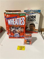 GROUP OF SPORTS THEMED CEREAL BOXES