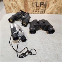 3 pairs of binoculars