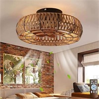 20" Cage Low Profile Bladeless Ceiling Fan