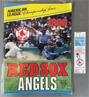 1986 AL Baseball Champions Program w/ Ticket