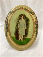 Victorian Celluloid on Tin Picture, 7 3/4”T