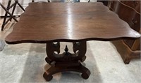 Vintage Table , Decorative Base on Wheels ,