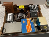 GROUP OF VINTAGE CAMERAS & ACCESSORIES OF ALL