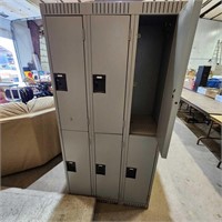 6 Compartment Storage Locker 36"× 18"× 72"