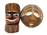 African Kifwebe and Hawaiian Tiki Masks