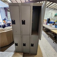 6 Compartment Storage Locker 36"× 18"× 72"