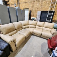 Leather Sectional Reclining Sofa 8'× 8"