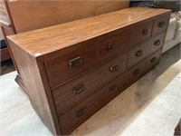 Vintage Drexel 7 Drawer Dresser 64 x 19 d x 30 h