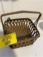 INDIA NICKLE / BRASS WOVEN WIRE BASKET