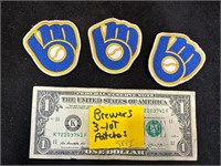 3 BREWERS PATCHES