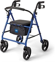 Medline Steel Rollator Walker For Adult Mobility