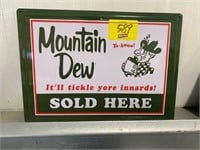 NOVELTY MOUNTAIN DEW METAL SIGN