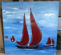 The Sailing Race, by Lisa Allison Canvas