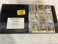 BINDER OF 1973 BASEBALL CARDS