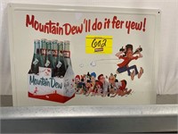 NOVELTY MOUNTAIN DEW METAL SIGN