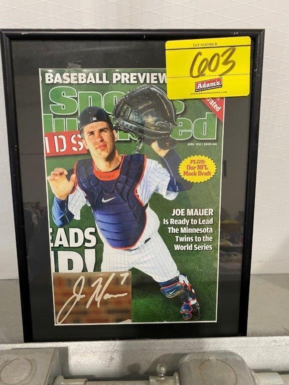 FRAMED JOE MAUER SPORTS ILLUSTRATED COVER