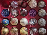 Selection of Nicer Christmas Ornaments in Case