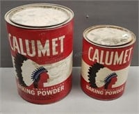 Vintage Calumet Baking Powder Cans