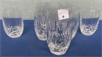 Crystal Water Glasses 7 Pcs , 2 Waterford Crystal