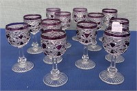 Baccarat France Cordial Crystal Glasses with
