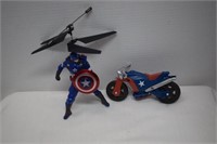 Captain American Action Figure & Motorcycle