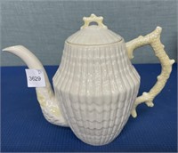Vintage Belleek Porcelain Limpet Teapot with