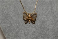 Monet Butterfly Necklace & Brooch