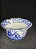 BLUE & WHITE TRANSFER AULD LANG SYNE CUP -