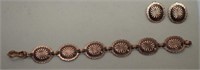Copper Bracelet & Earrings