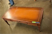 Living Room Table w/ Leather Top