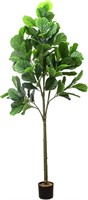 Szhlux 6.2ft Artificial Fiddle Leaf Fig Tree,