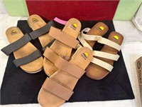 3 PAIR OF MAUI ISLAND SANDALS LIKE NEW SIZE 10