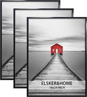 Elsker&home 18x24 Poster Frame 3 Pack, Black