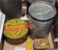 FLAT OF ASSORTED TINS