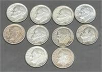 10 - Silver Dimes 1947-1964