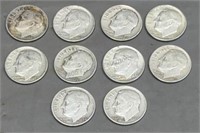 10 - Silver Dimes 1952-1963