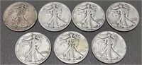 7 - Standing Liberty Half Dollars 1918-1945