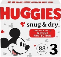 Huggies Size 3 Diapers, Snug & Dry Baby Diapers,