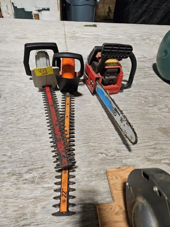 EDGE TRIMMERS AND CHAIN SAW