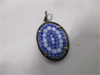Vintage .800 silver Murano glass pendant