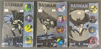 3pc NIP 1989 Batman Button Collection Packs