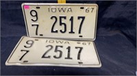 1967 iowa plates
