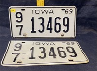 Iowa plate 1969