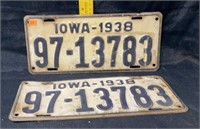 Iowa plate 1938