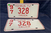 Iowa plate 1972